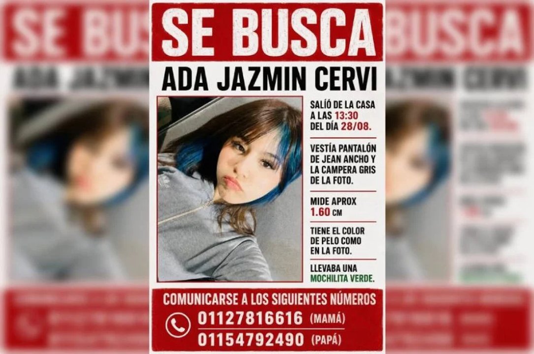 Desesperada búsqueda de una adolescente de 15 años que desapareció el viernes en Merlo